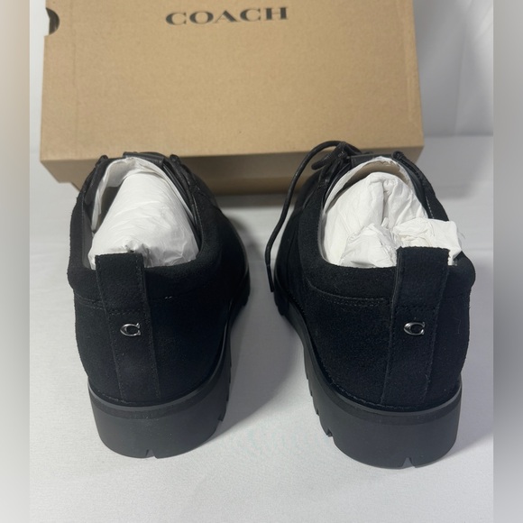 Authentic Coach Men’s Black Suede Banks Boots Shoes Sz 10.5 NEW In Box - Picture 7 of 15